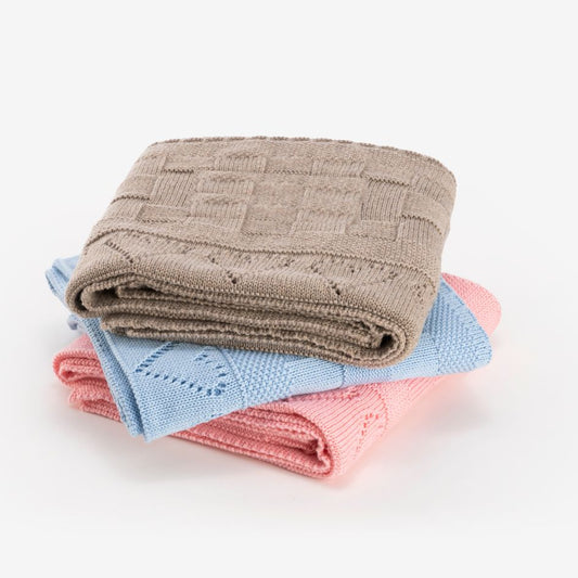 Copertina in cotone per neonato in sei colori - idea regalo