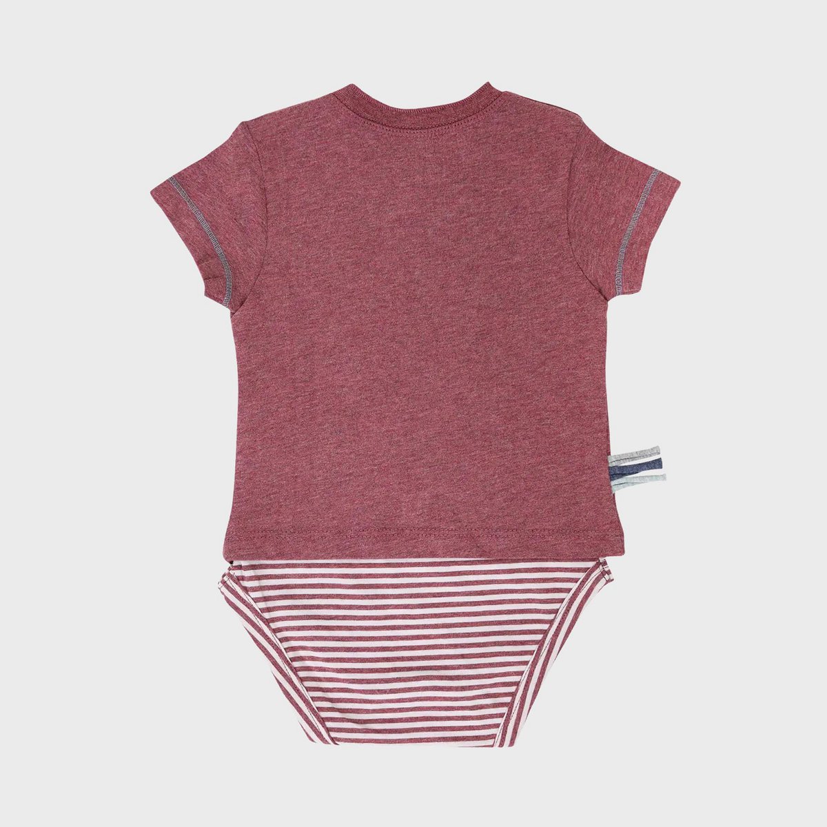OrganicEra T-shirt biologica per neonati P/E Body, Bordeaux
