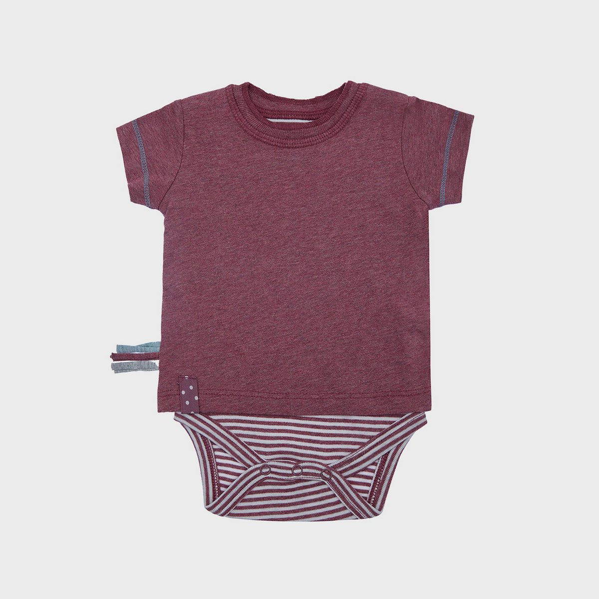 OrganicEra T-shirt biologica per neonati P/E Body, Bordeaux
