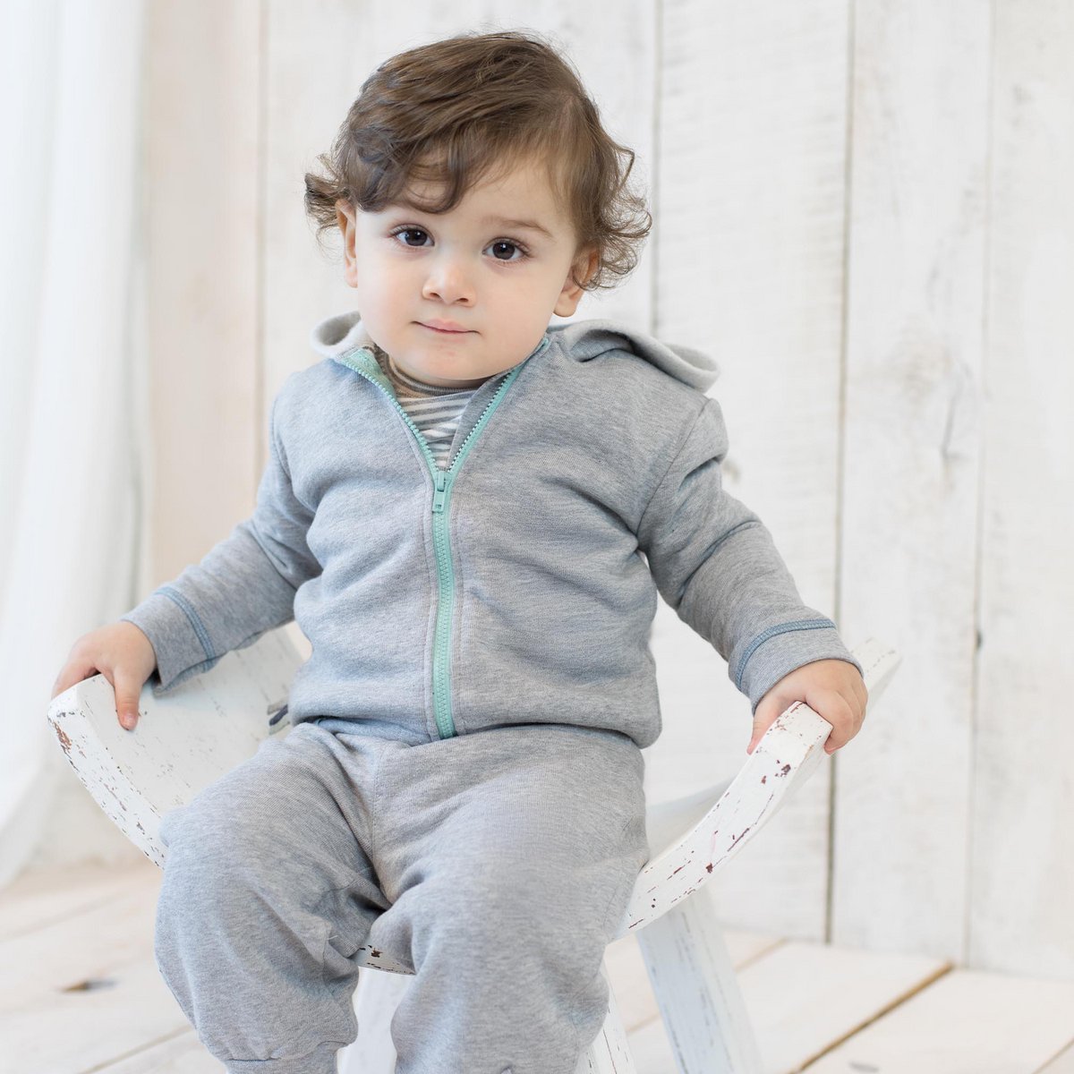 Pantaloni della tuta biologici per neonati OrganicEra, grigi