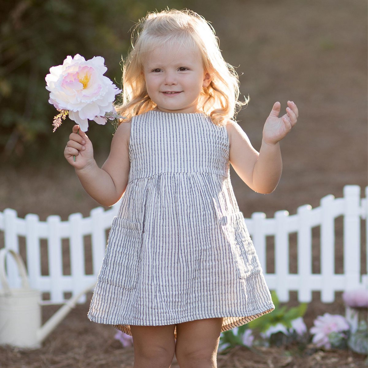 Abito senza maniche in mussola organica OrganicEra con tasca, grigio