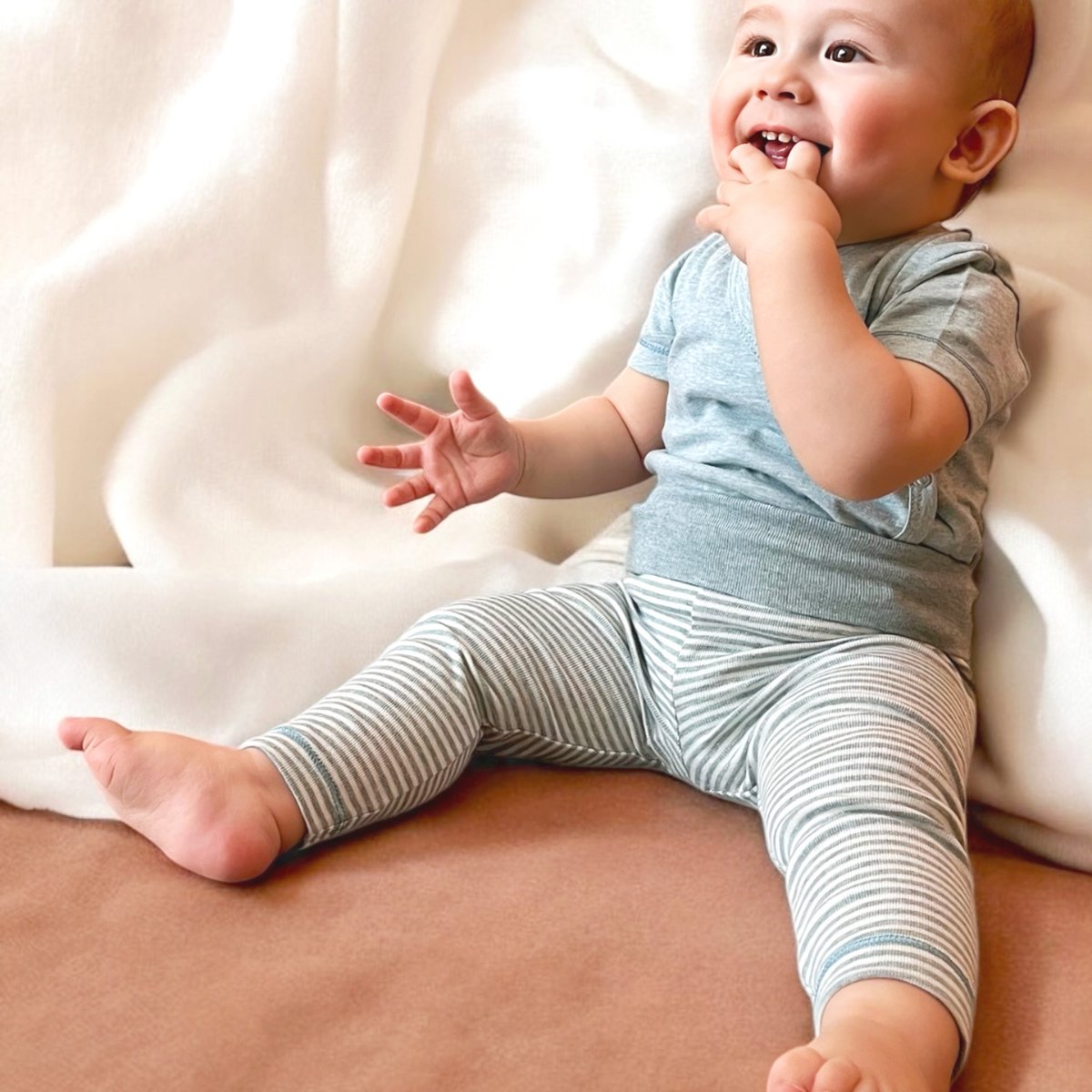 T-shirt organica P/E per neonati OrganicEra, acqua